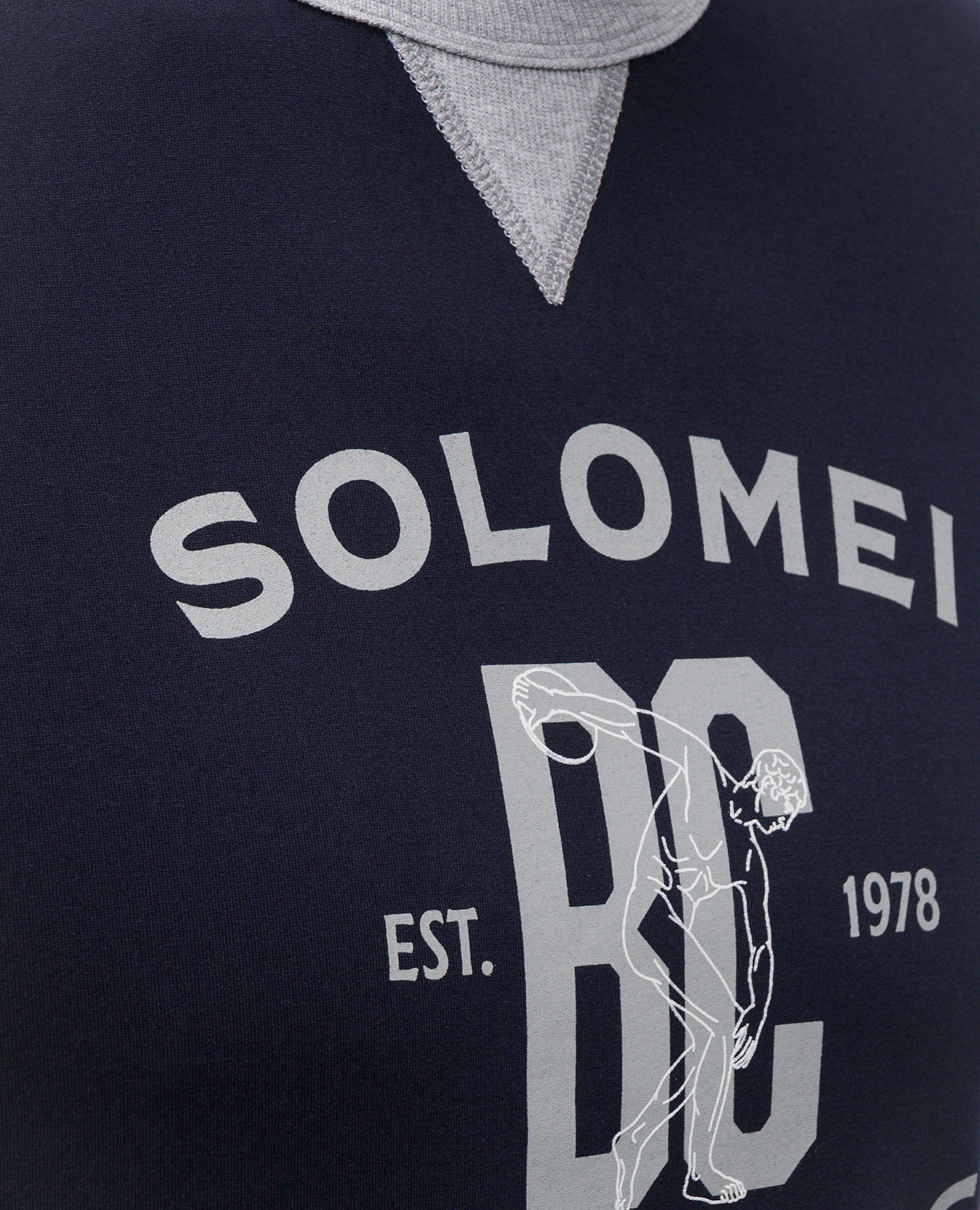 Blue T-shirt with print Brunello Cucinelli 5