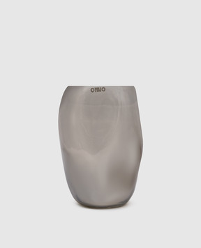 Onno Cape Smoked Grey XL candle with Muse scent in a glass candle holder ON511M