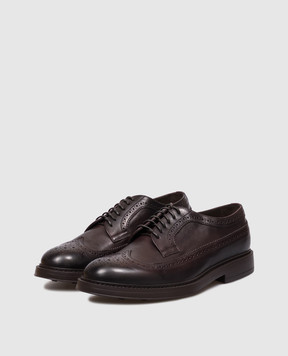 Doucal's Brown perforated leather brogues DU2523BRUXUF188