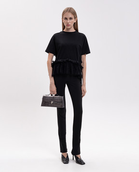 Alexander McQueen Black T-shirt with peplum A000L5QLAEZ