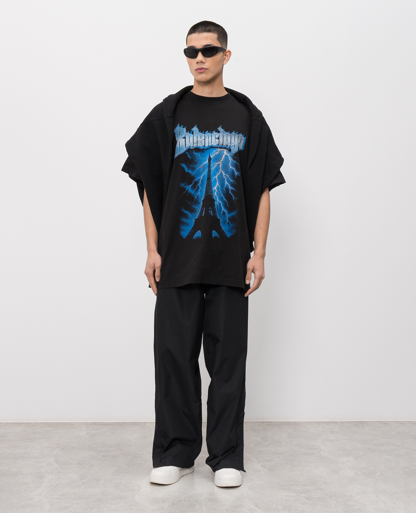 Black Paris Thunderstorm T-shirt Balenciaga 2