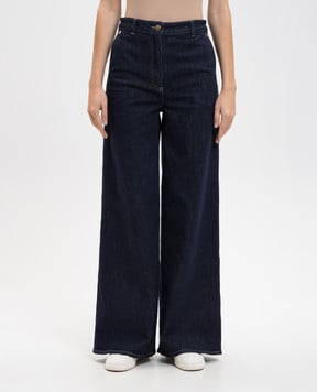 Agnona Blue jeans with logo patch T71006YUC075