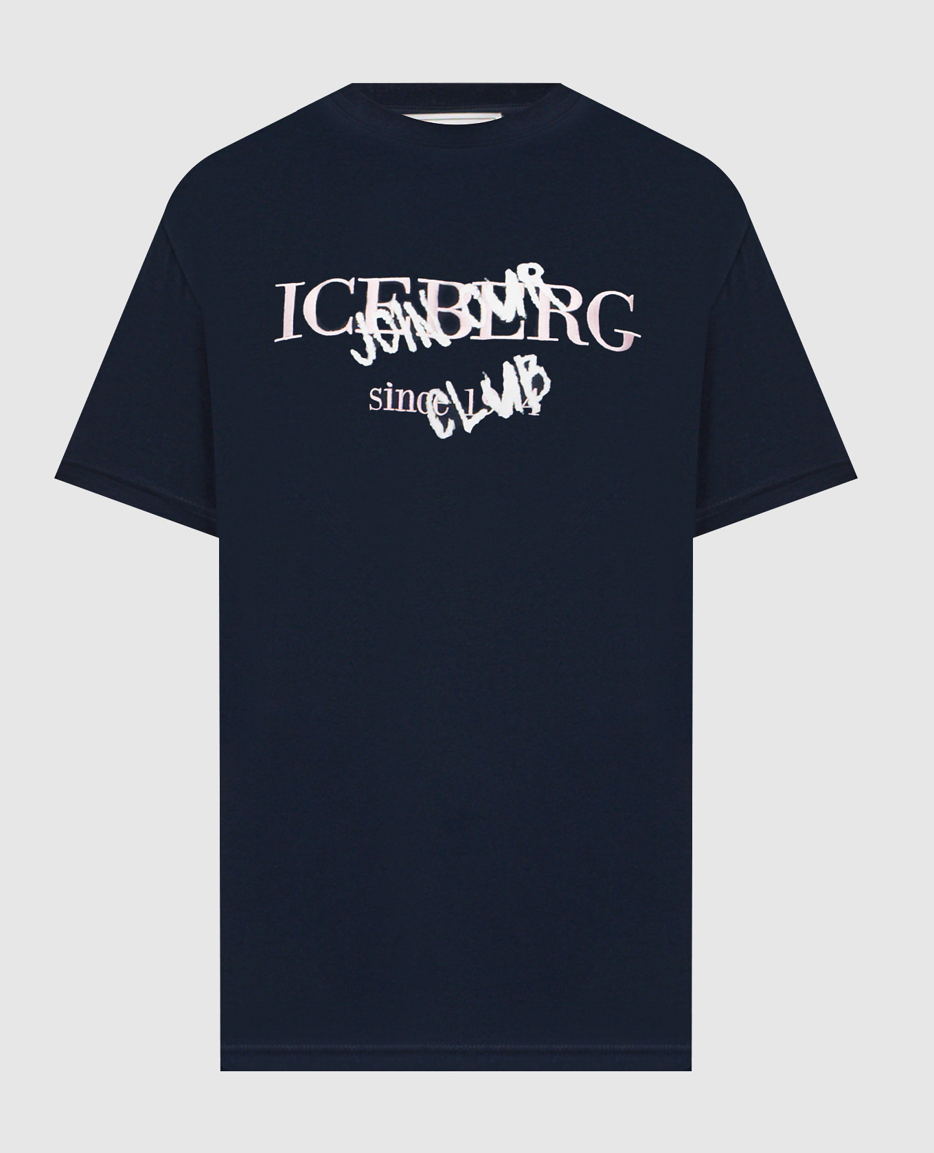 Blue T-shirt with embroidered logo