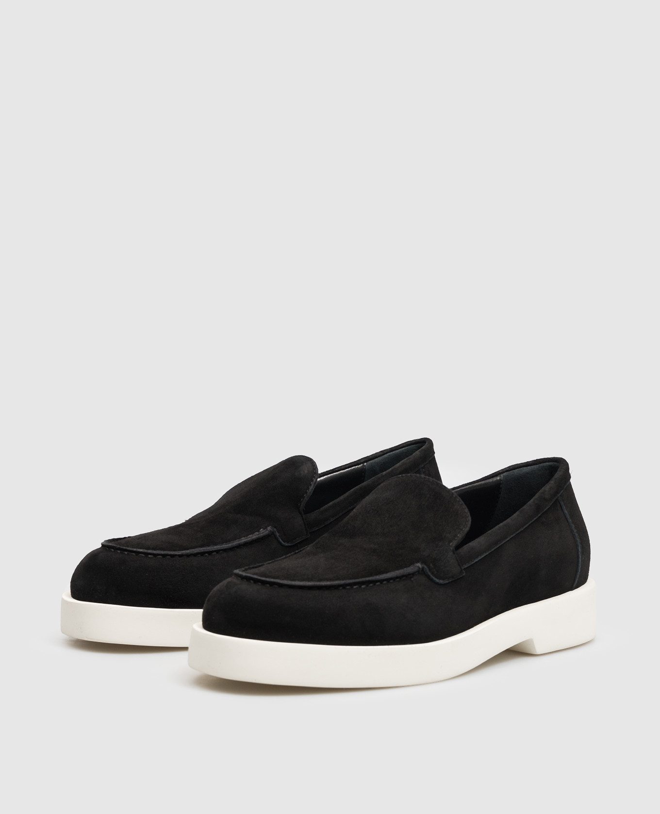 Andrea black suede loafers AGL 2
