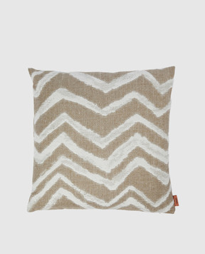 Missoni Home Decorative beige down and feather pillow Graffiti 1E4CU00714