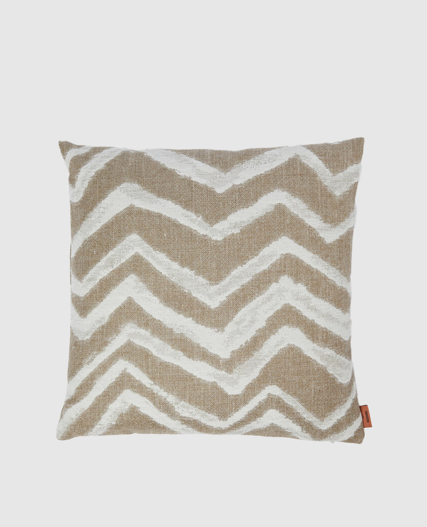 Decorative beige down and feather pillow Graffiti