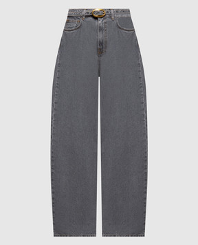 Twinset Gray jeans with belt 262TT2391