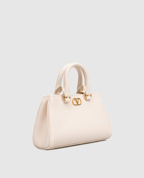 Valentino VLogo Signature Beige Leather Mini Bag 9W2P0BA9SNP