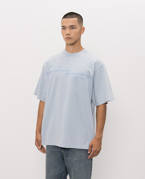 Alexander Wang Blue T-shirt with logo print UCC3261926m