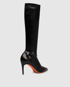 Santoni Black leather boots WSID71848HI2TXOZ