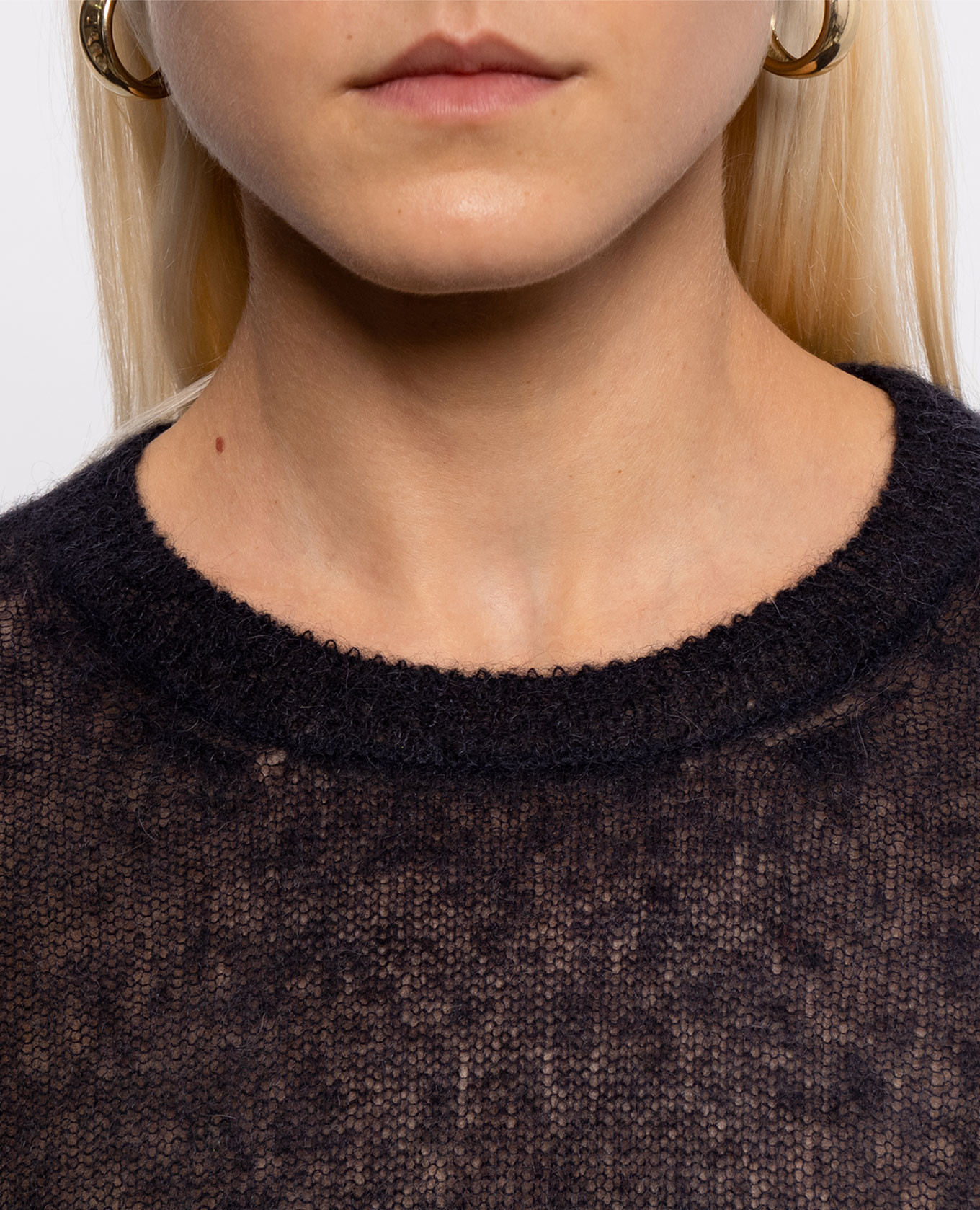 Black alpaca wool jumper Dondup 5