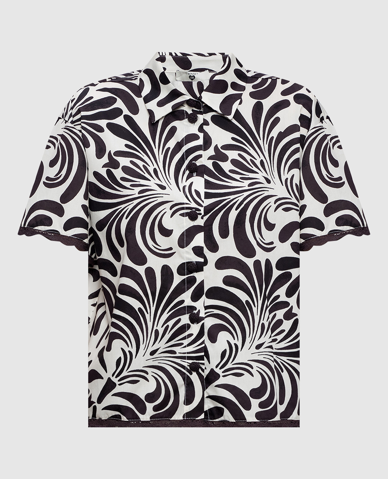 

Beige shirt with contrasting print Twinset