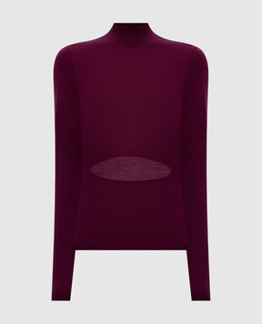 Jil Sander Burgundy wool golf J02GP0280J14872
