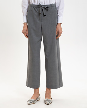 Max Mara BAIA gray wool pants SMMBAIA