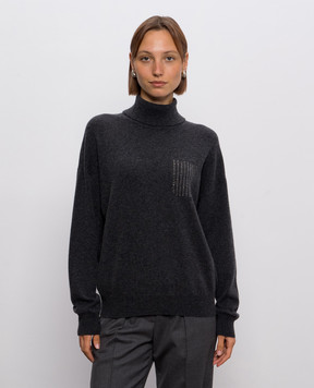 Peserico Gray golf made of wool, silk and cashmere A99211F12A9283
