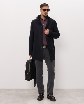 Stefano Ricci Blue cashmere coat MDJ63003405428