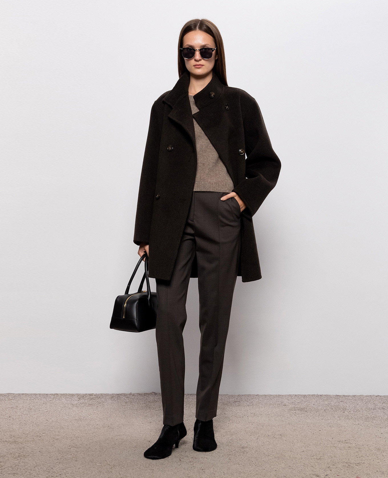 Brown MALKA LDS wool trousers Loulou de Saison 2