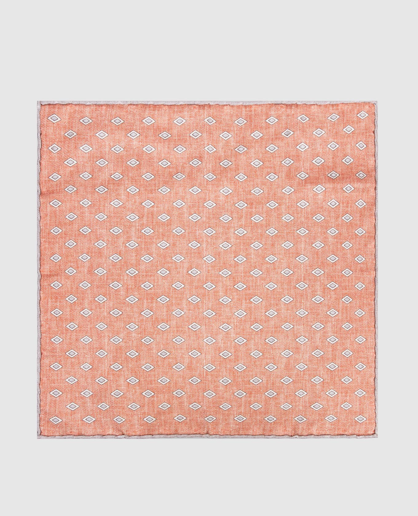 

Orange silk pachet scarf Brunello Cucinelli, White