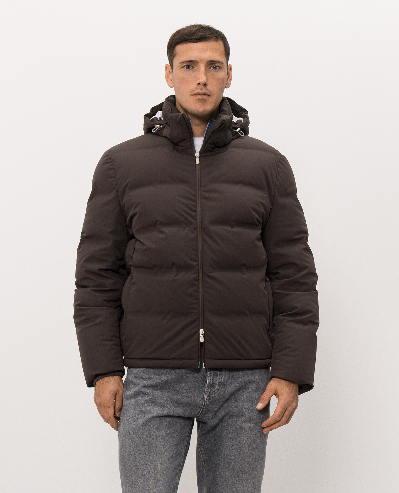 Brown down jacket Brunello Cucinelli 3