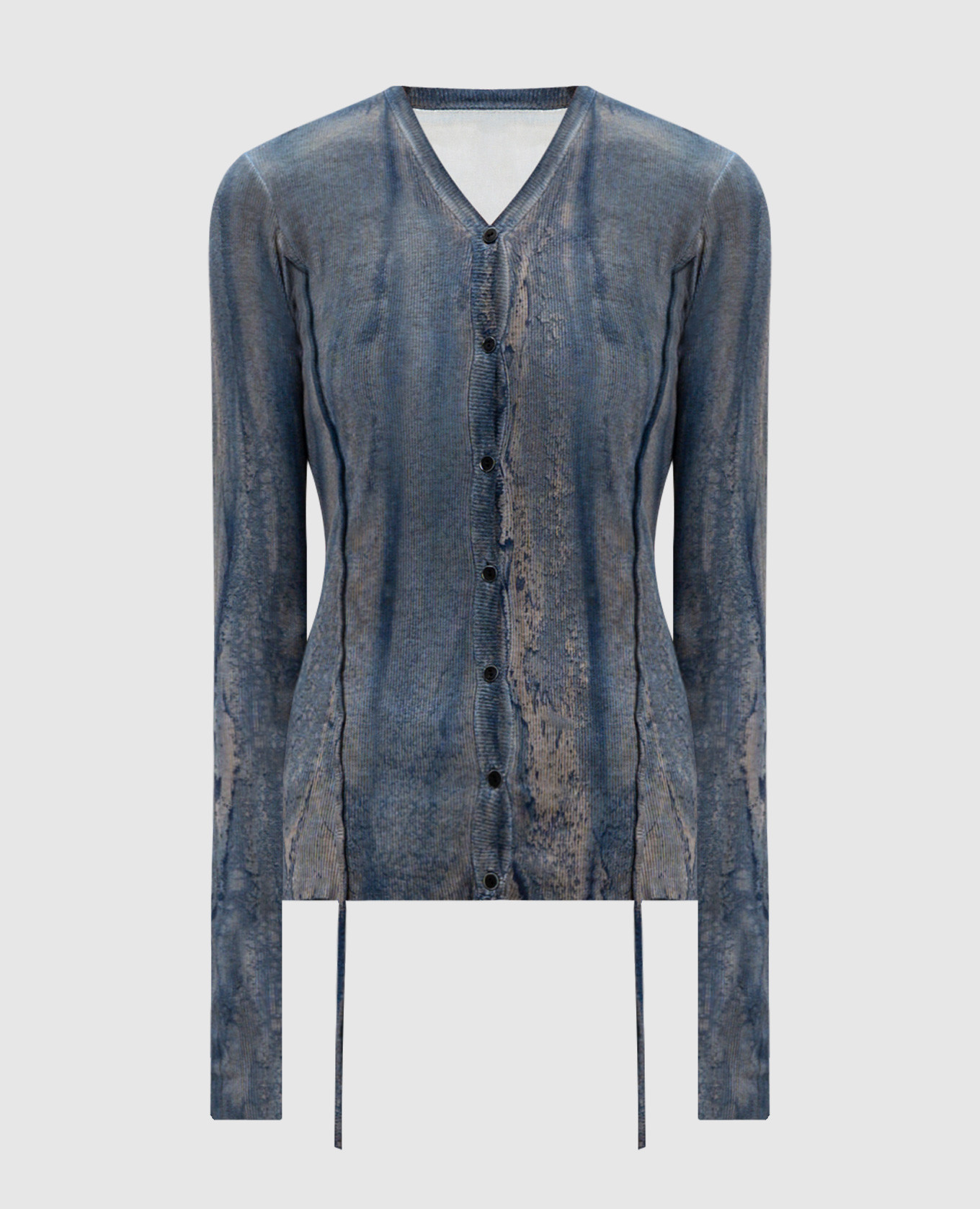 Blue cardigan with silk Masnada