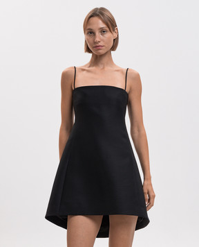 Balenciaga Black wool and silk dress A00291TUT22