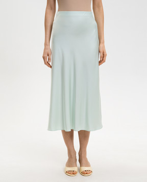 Allude Green silk midi skirt 26284005