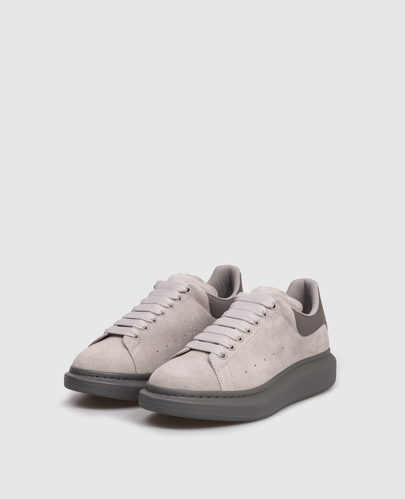 

Grey suede sneakers with logo Alexander McQueen