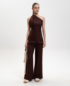 Faithfull Syna brown linen pants FF3959CRB