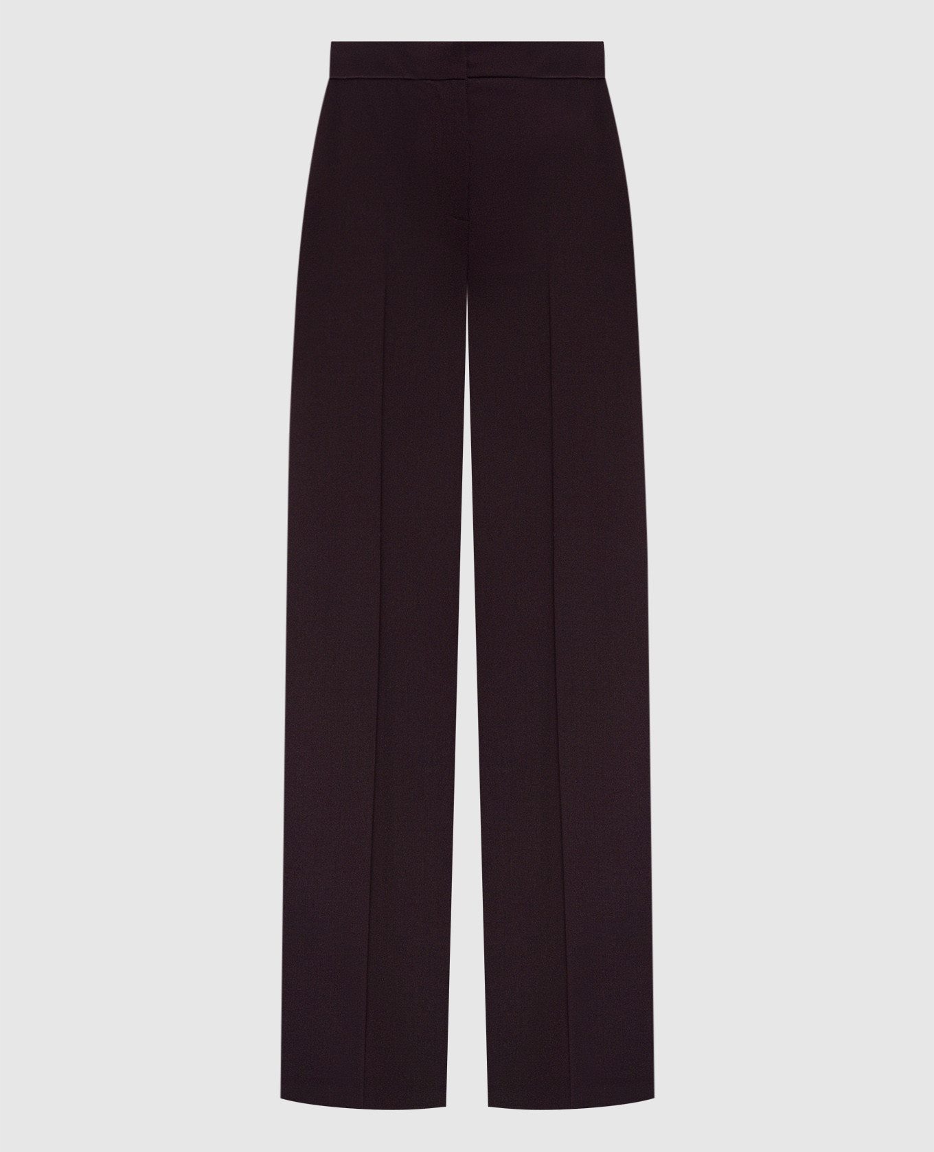 Burgundy wool pants with logo