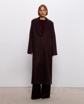 Victoria Beckham Burgundy coat with wool 1326WCT007364C