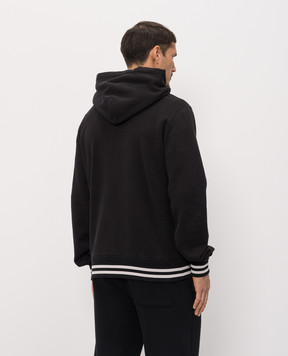 Dolce&Gabbana Black hoodie with contrast logo print G9BGPTG7POT