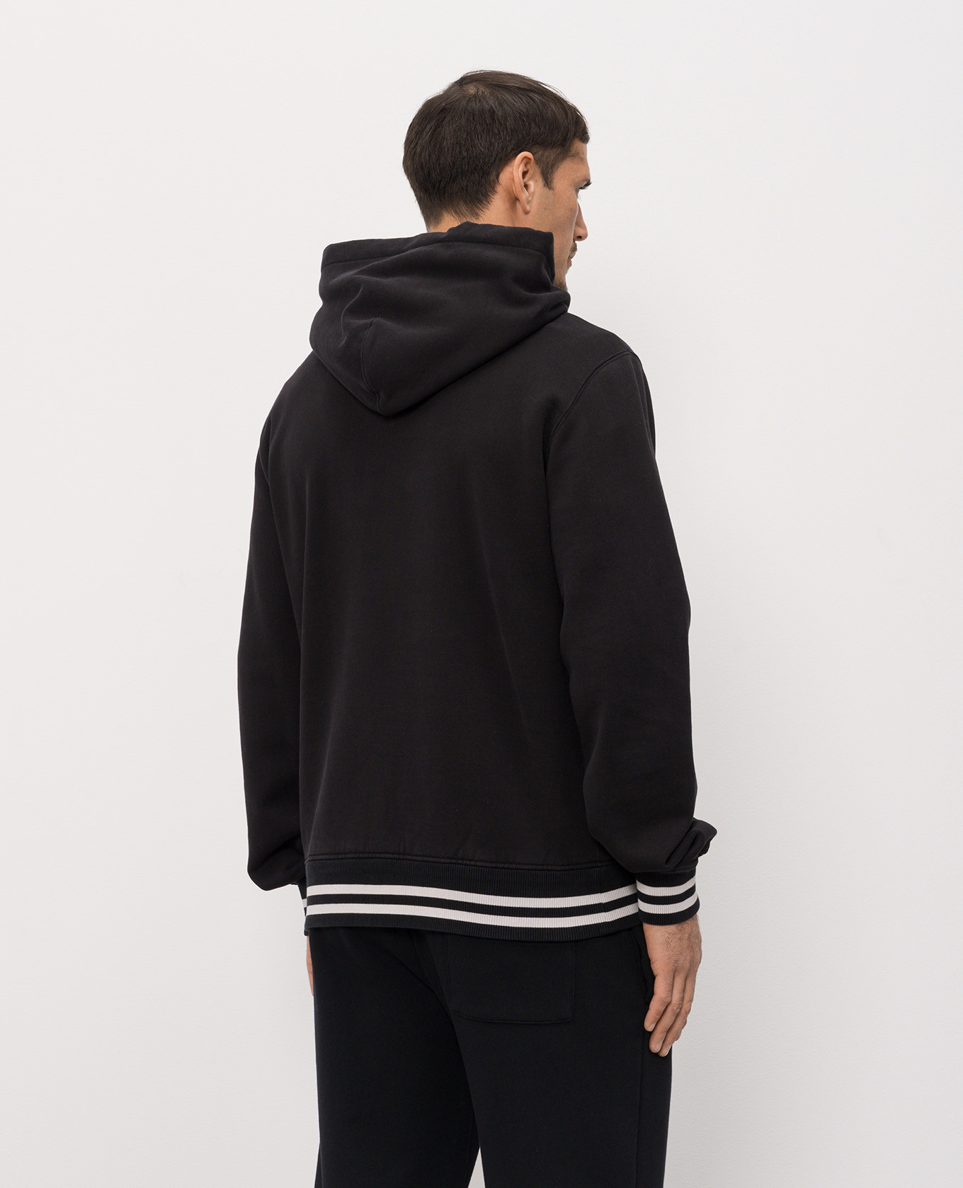 Black hoodie with contrast logo print Dolce&Gabbana 3