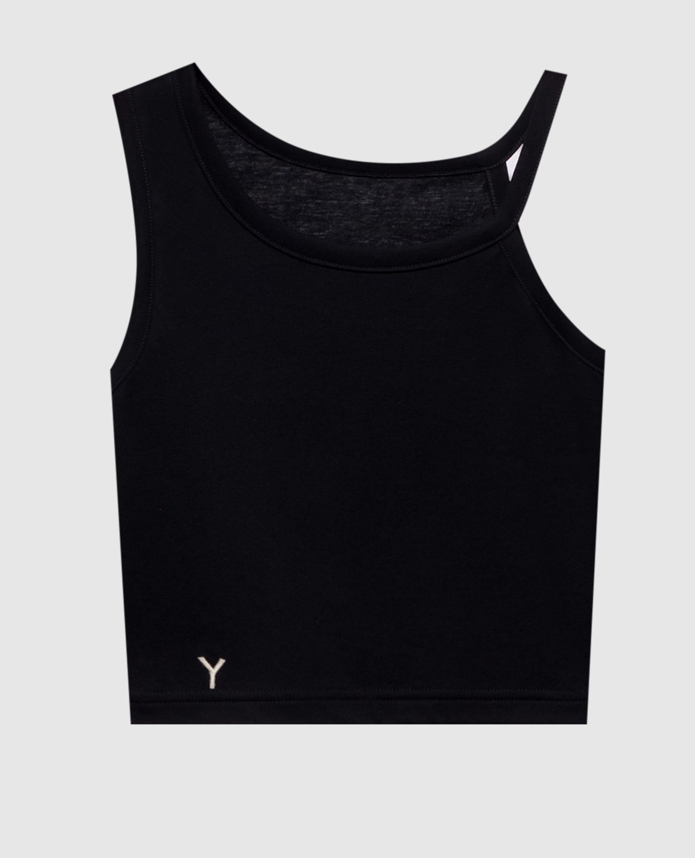 

Black top with monogram embroidery Y`S Yamamoto