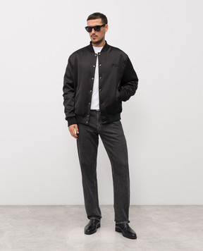 Balmain White T-shirt with a pattern GH1EG200JL67
