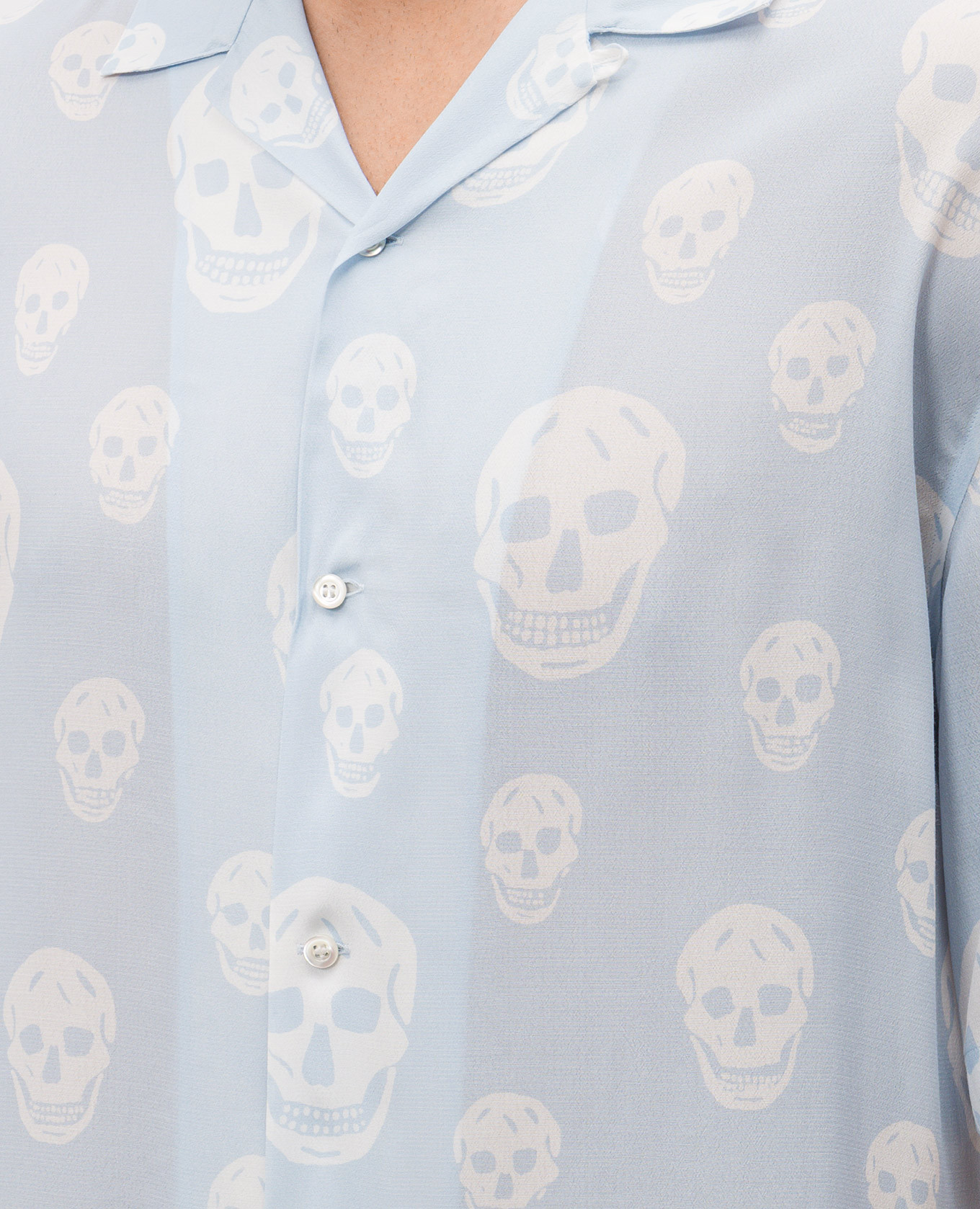 

Blue printed shirt Alexander McQueen, Light blue