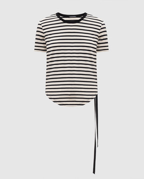 Ann Demeulemeester Floor Micro Ivory Striped T-Shirt B0013839FA717