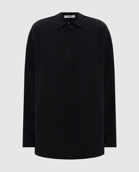 The Row Esetan black silk blouse 10471W4296