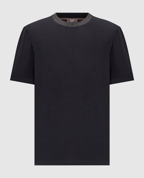 Peserico Blue T-shirt with print R55558J0Q2A0089
