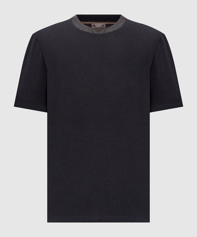 Blaues T-Shirt mit Aufdruck