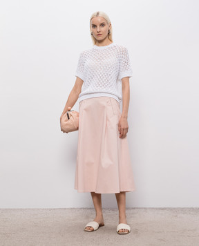 Peserico Pink skirt with monil chain P0553801037