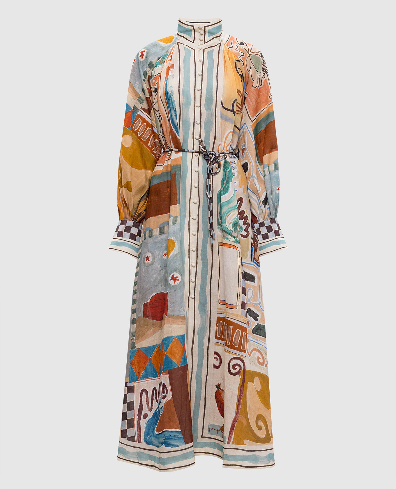 

Michelle shirt dress in abstract print Alemais, White