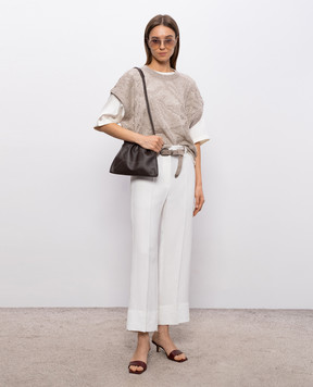 Brunello Cucinelli White linen pants MH126P9184