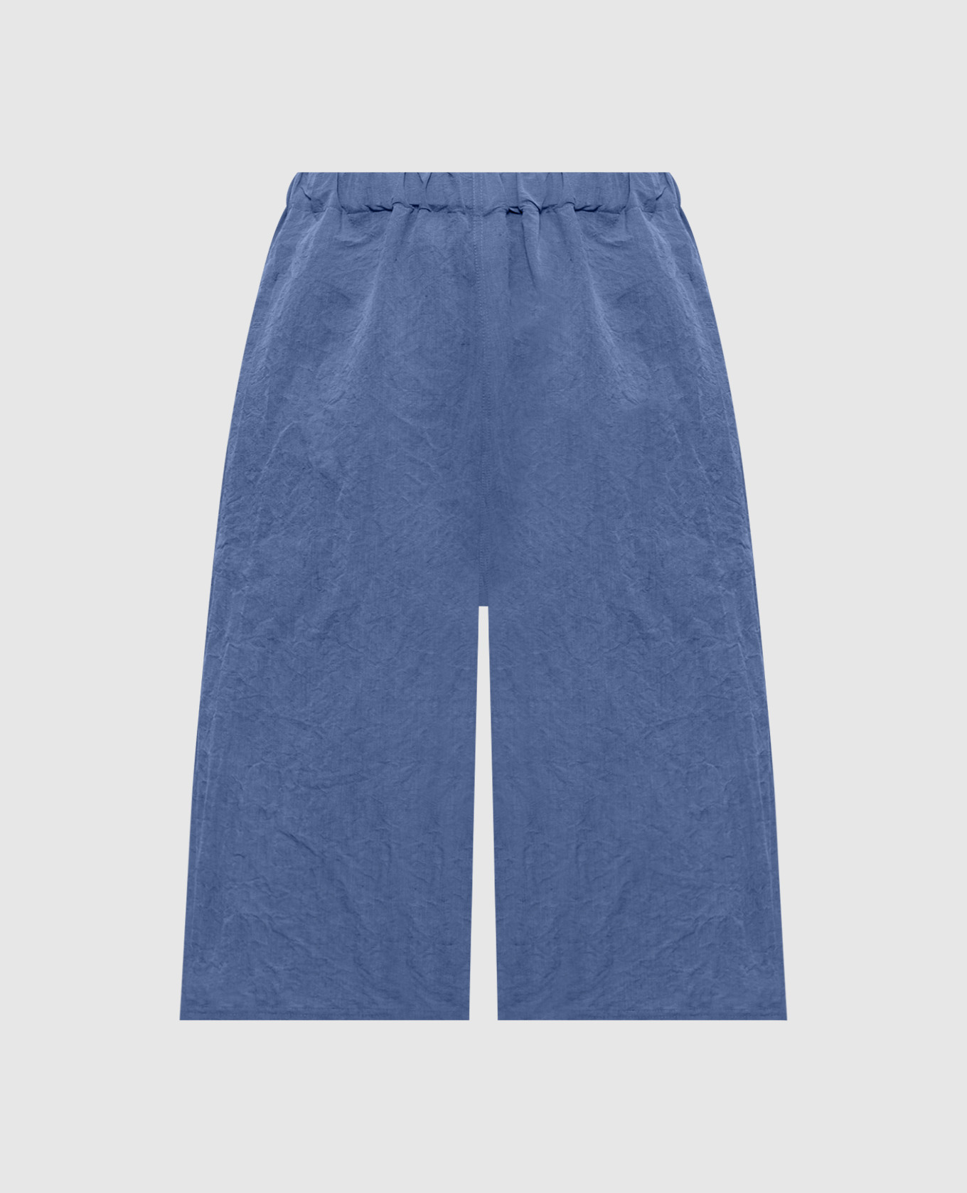 Blue PLICK Bermuda shorts with linen