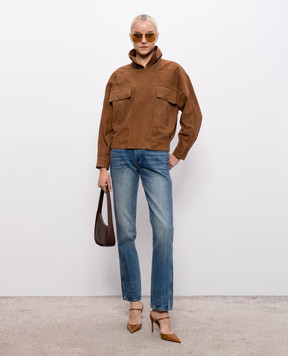 Babe Pay Pls Brown suede jacket 2614SUEDE