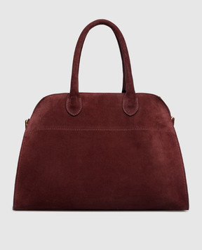 Babe Pay Pls Burgundy suede tote bag 6243