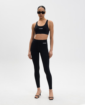 Jil Sander Black top with logo print J40NC0002J20031