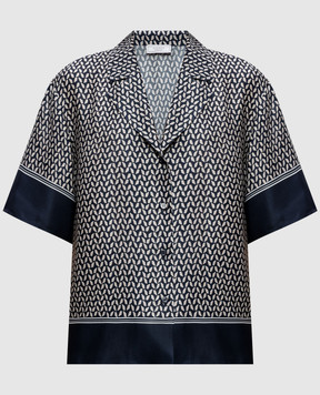 Peserico Blue print blouse S0604108190
