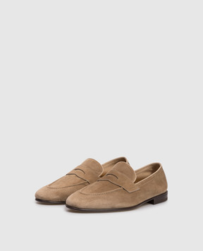 Brunello Cucinelli Beige suede loafers Soft MZUCAHG730