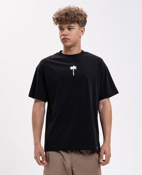 Palm Angels Black T-shirt with print PAMAA001JR008