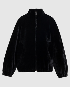 Babe Pay Pls Black sheepskin coat 2628SETA